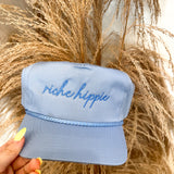 Riche Hippie Cursive Trucker Hat - Boater Blue