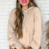 Fall Hard Oversized Hoodie - Taupe