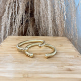 Gold Cable Cuff Bracelet