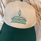 Western Footprint Canvas Trucker Hat - Green