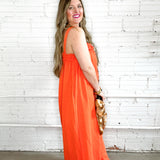 Bright Side Orange Terry Jumpsuit