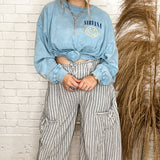 Vintage Black Striped Cargo Pants