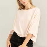 Simple Slub Tee- Dusty Pink