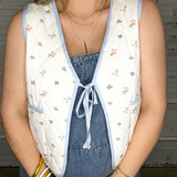 Dainty Dwellings Floral Cream Quilted Vest