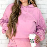 Fall Hard Oversized Hoodie - Pink