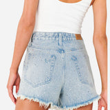 {Mumu} Scottsdale Shorts - Embellished Light Indigo