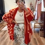 Silver Hearts Sequin Midi Skirt