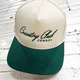 Country Club Cowboy Trucker Hat - Green