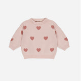 Heart Knit Sweater - Bubblegum