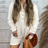 Cozy Cutie Romper - Cream