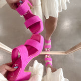 Gem Platform Sandal - Magenta