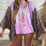 Billy Joel Lavender Pancho Top