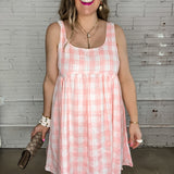 Perfect Pink Gingham Baby Doll Dress