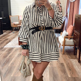 City Streets Girly Striped Mini Dress