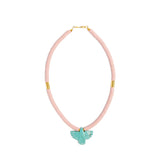 Turquoise Thunderbird + Pink Necklace