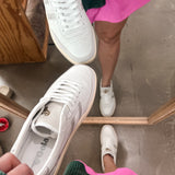 {Gola} Classics Women's Falcon Mirror Sneakers - White + Silver