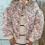 Fancy Floral Puff Sleeve Jacket