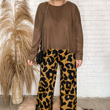 Crosby Leopard Wide Leg Trousers