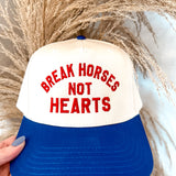 Break Horses Not Hearts Canvas Trucker Hat