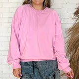 Happy Here Pullover Sweater - Pink