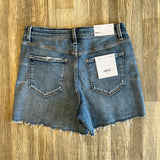 Whistle High Rise Distressed Denim Short - Medium Wash