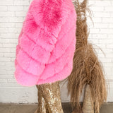 Flamingo Cards Fur Jacket - Short