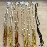 Stacked Havana Pearl Necklace - Cognac