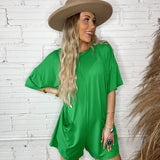 Free Range V-Back Romper - Green