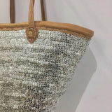 Sequin Market Straw Tote Bag