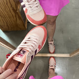 {Gola} Classics Women's Daytona Sneakers - Pearl Pink + Clay + Windsor Wine