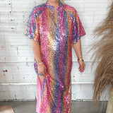 Leighton Colored Sequin Maxi Dress