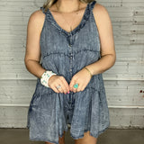 Dancing In Denim Ruffle Romper