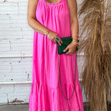 Pretty In Pink Maxi Ruffle Dress