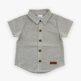 Nash Button Down - Sand Mini Gingham