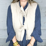 Totally Taupe Front Tie Vest