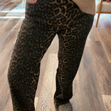 Drop It Low Leopard Denim Straight Leg Pants