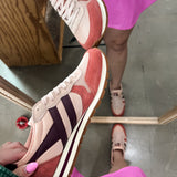 {Gola} Classics Women's Daytona Sneakers - Pearl Pink + Clay + Windsor Wine