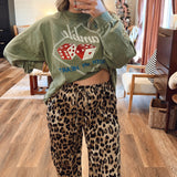 City Chic Leopard Satin Pants