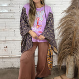 Billy Joel Lavender Pancho Top