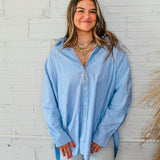 Oversized Button down - Blue