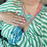 Turquoise Thunderbird + Pink Necklace