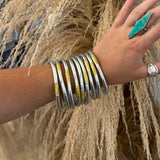 {Budha Girl} All Weather Bangles - Silver