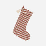 Christmas Stocking - Brick Gingham