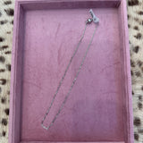 Paperclip Chain Necklace - Silver 16"