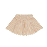 Smocked V Mini Skirt - Grapefruit Stripe