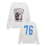 {Daydreamer} Tom Petty 76 Long Sleeve Merch- Vintage White