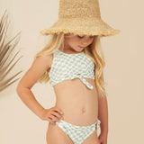 Knotted Bikini - Seafoam Check