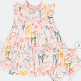 Baby Girl's Stevie Dress Se t- Watercolor Bows