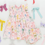 Baby Girl's Stevie Dress Se t- Watercolor Bows