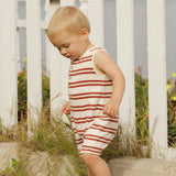 Davis Romper - Red Stripe